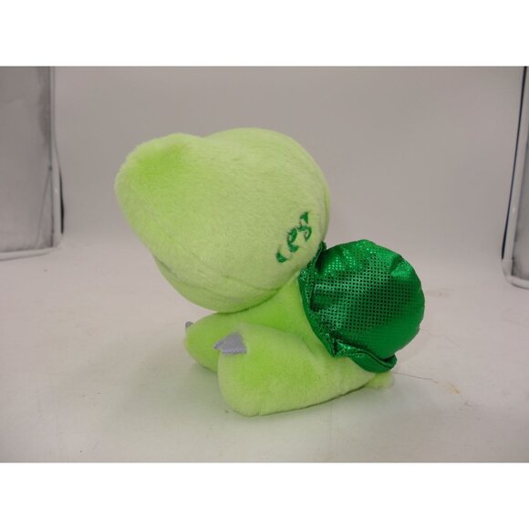 Littlest Pet Shop LPS Green Plush Turtle Stuffed Animal With Sparkly Shell & Emb - Picture 4 of 5